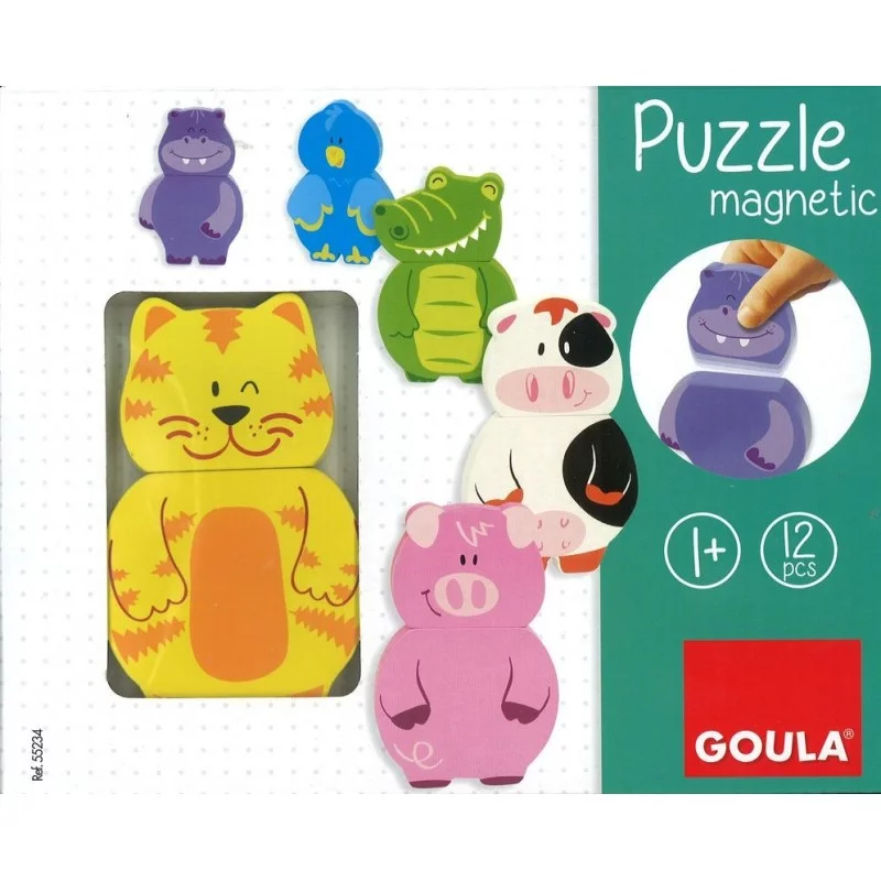Puzzle animaux de la ferme magnétique (12 pièces) : Goula