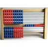 Boulier 100 perles bleu/rouge