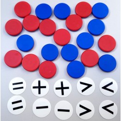 Lot de 22 jetons réversibles