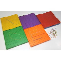 Lot de 6 Geoplans réversibles grand format (Geoboard)