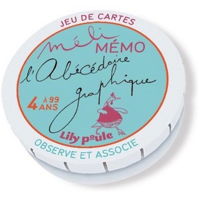 Meli Memo L Abecedaire Graphique Memory Pour Se Sensibiliser A La Lettre Et Au Graphisme Lily Poule