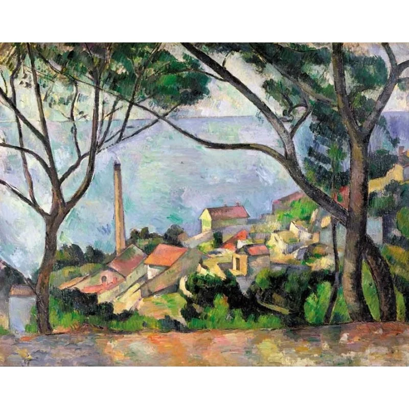 Puzzle Vue sur l'Estaque de Cezanne