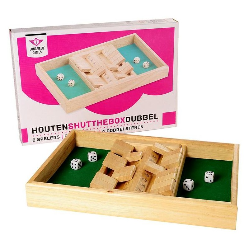 Fermez la boîte double - Jeu de dés et de calcul mental Shut the box Longfield Games