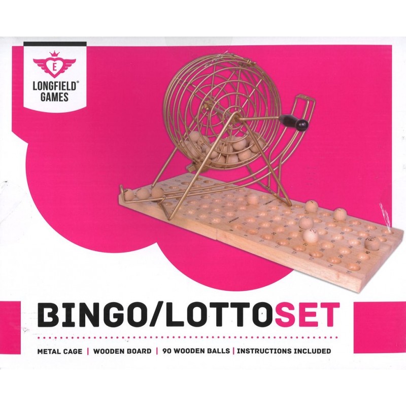 Regal Gaes Jeu de bingo de luxe avec cage de bingo, plateau de bingo