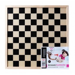 Plateau d'échecs et de dames en bois