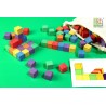Cubes d'activité en bois coloré