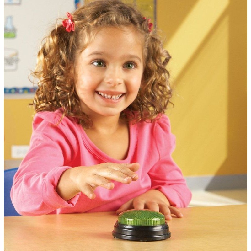 Learning Resources Buzzers Lumineux Et Sonores – Lot De 4, Couleurs Variées, Dès 3 Ans