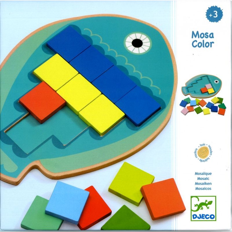 Mosa Color Poisson en bois à décorer avec des pièces de Mosa Color Poisson en bois à décorer avec des pièces de