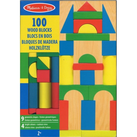 100 blocs de construction en bois