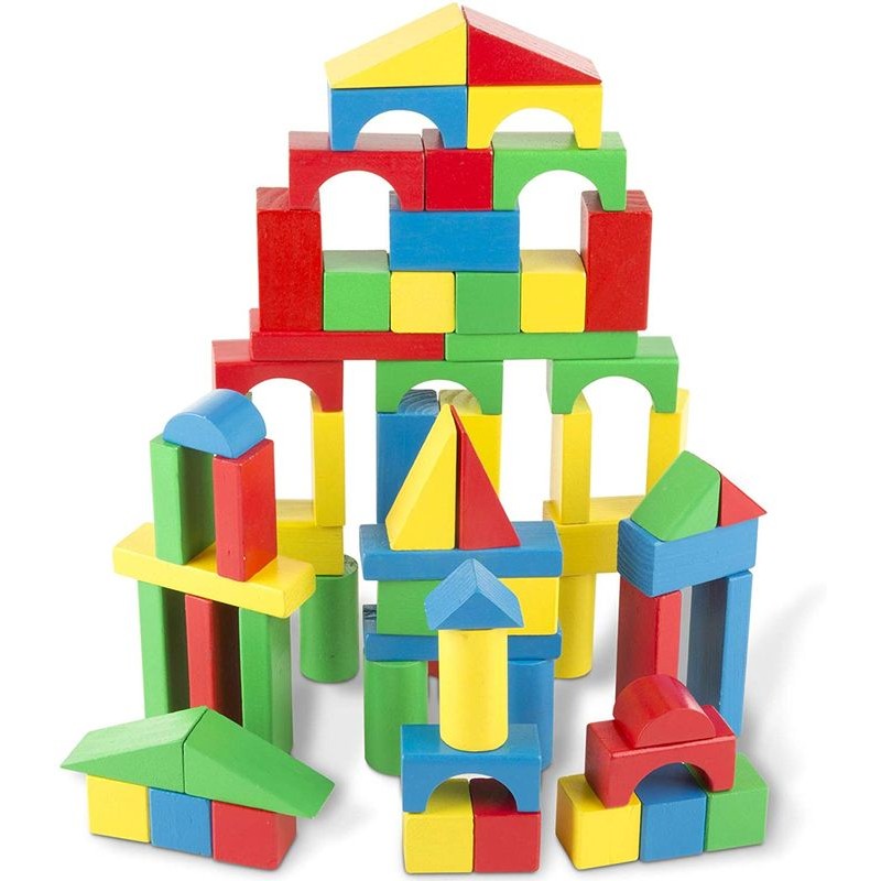 100 blocs de construction en bois Baril de 100 blocs en 100 blocs de construction en bois Baril de 100 blocs en
