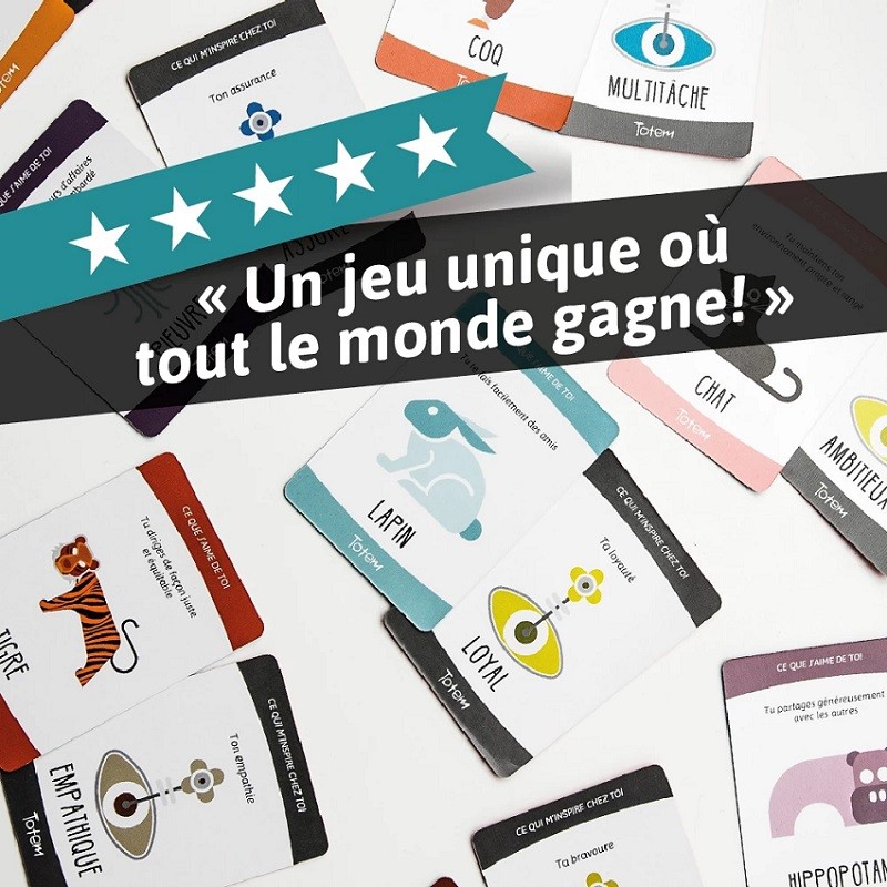 Totem est un jeu simple, positif qui fait ressortir le meilleur de la personnalité