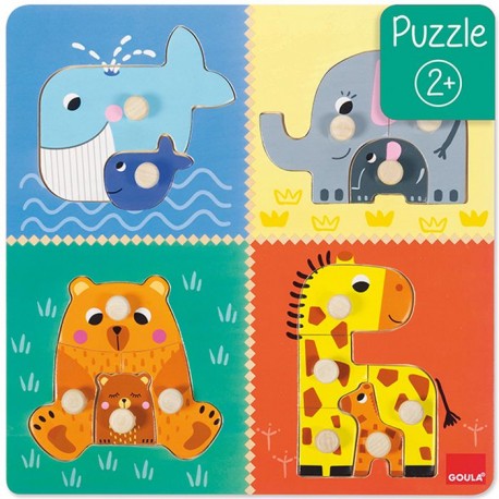 Encastrement Mamans Et Bebes Superbe Encastrement En Bois Goula Avec 4 Puzzles Maman Et Bebe