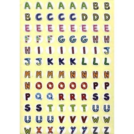 Gommettes lettres couleur Gommettes lettres couleur