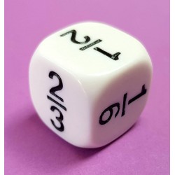 Dé fractions 1,1/2, 1/3,...