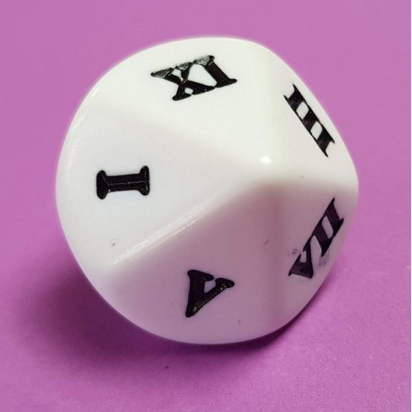 Dé chiffres romains de I à X Dé chiffres romains de I à X