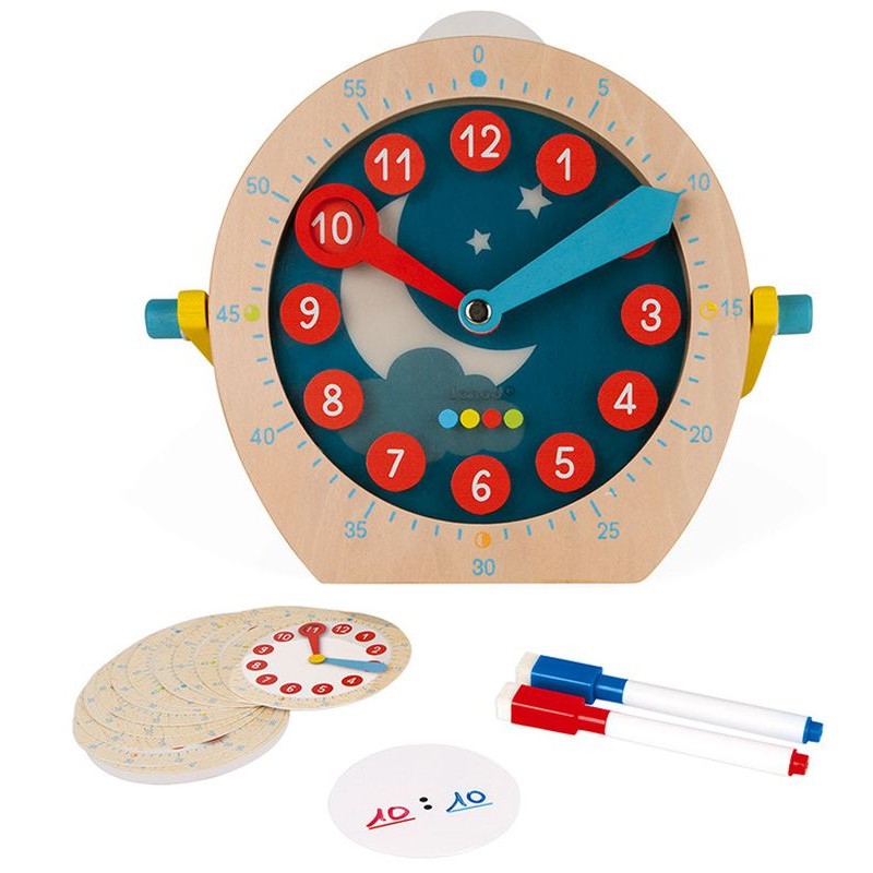 Apprendre l heure essentiel Janod Une vraie horloge Apprendre l heure essentiel Janod Une vraie horloge