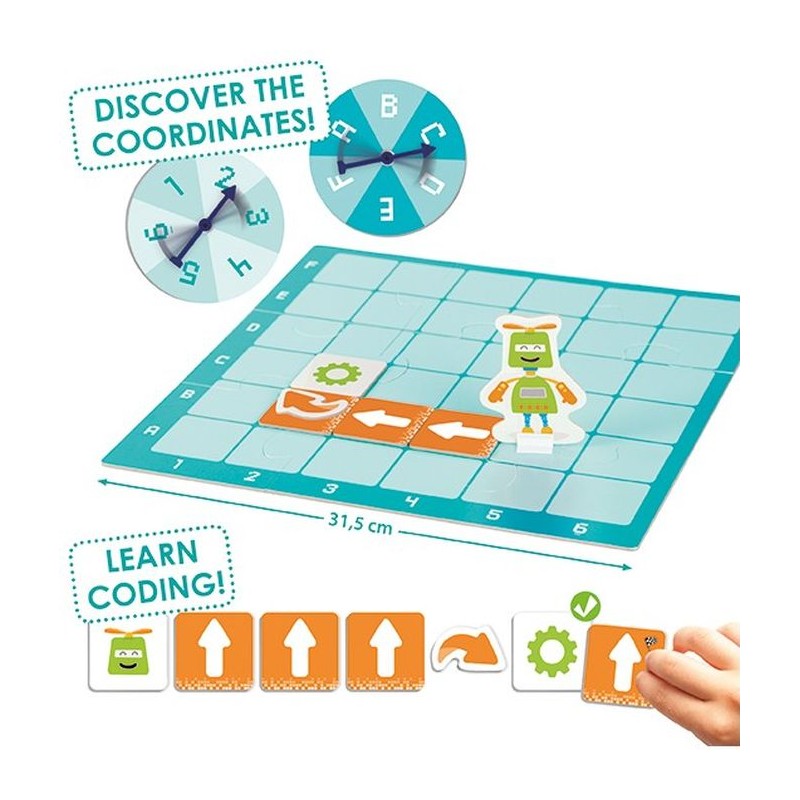 Robocoding - Akros - Jeu modulable pour initier les enfants au codage et à la programmation.