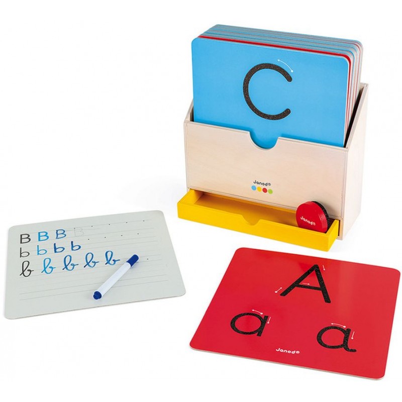 J'apprends à lire et à écrire - Livre d'apprentissage Montessori pour enfants, illustrations multicolores - Jeux - Jouets