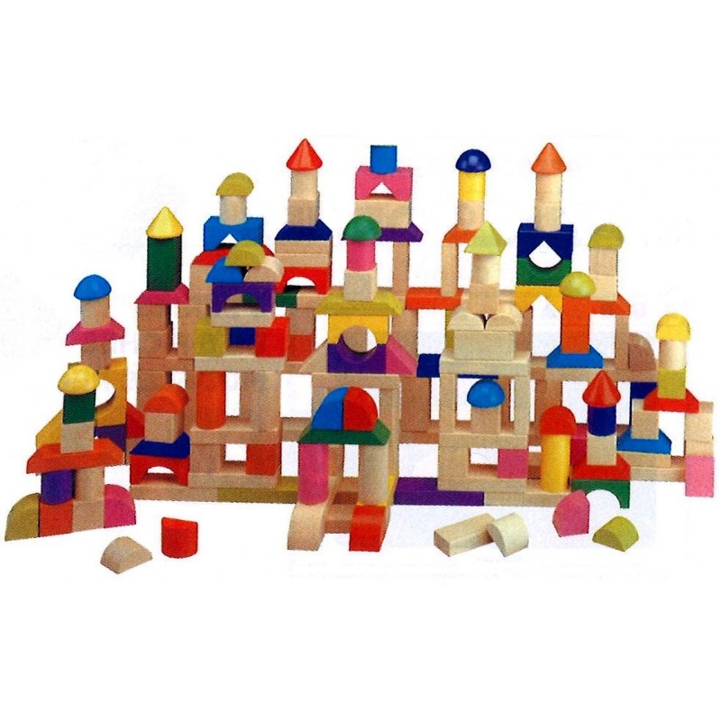 Construction duo (200 pièces en bois) 200 blocs en bois Construction duo (200 pièces en bois) 200 blocs en bois