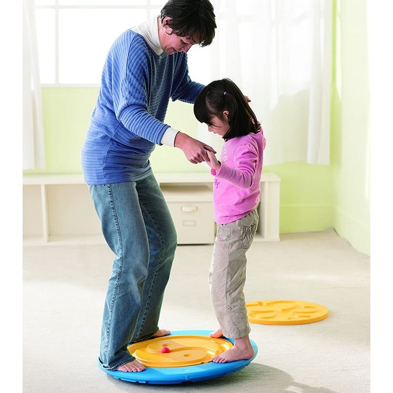 Plateforme d'équilibre Planche d'équilibre d'entraînement physique et sensoriel pour enfants Sport à l'extérieur Faderr Planche d'équilibre à bascule Exercice sensoriel pour enfants 