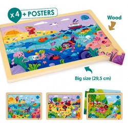 Lot de 4 éco-puzzles:...