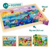 Lot de 4 éco-puzzles: Sauvons la planète
