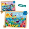 Lot de 4 éco-puzzles: Sauvons la planète