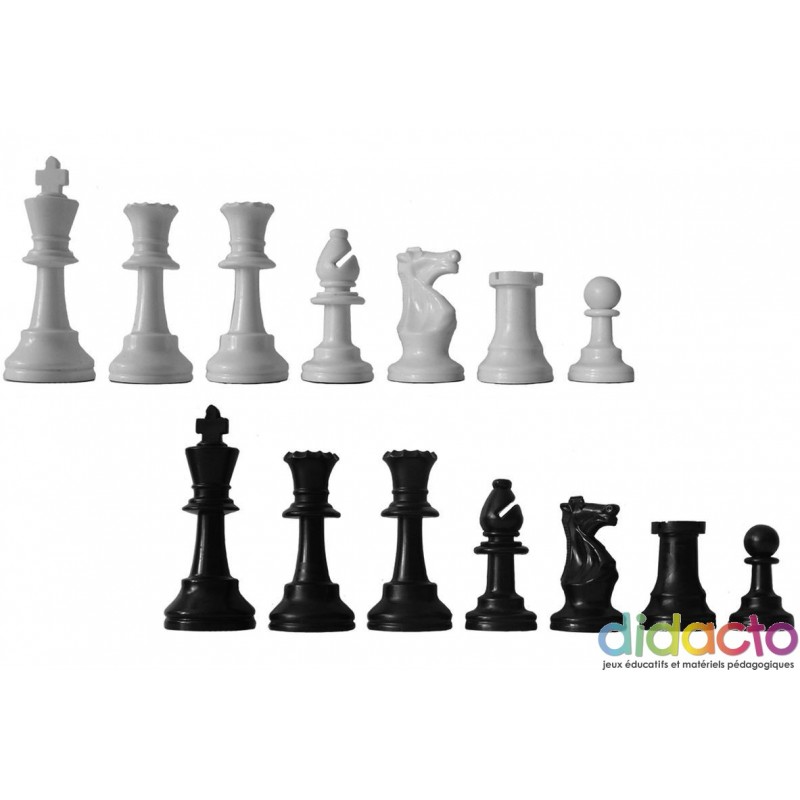 Tbest Jeu d'échecs - Pièces d'échecs Seulement, Jeu échiquier - Jeux internationaux - Complet - Blanc et Noir (Grand-77mm) - 2 joueurs - Âge 8 Tbest Jeu d'échecs - Pièces d'échecs Seulement, Jeu échiquier - Jeux internationaux - Complet - Blanc et Noir (Grand-77mm) - 2 joueurs - Âge 8