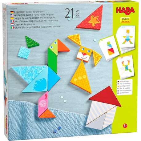 Jeu d’assemblage Tangram - Mix multicolore Jeu d’assemblage Tangram - Mix multicolore