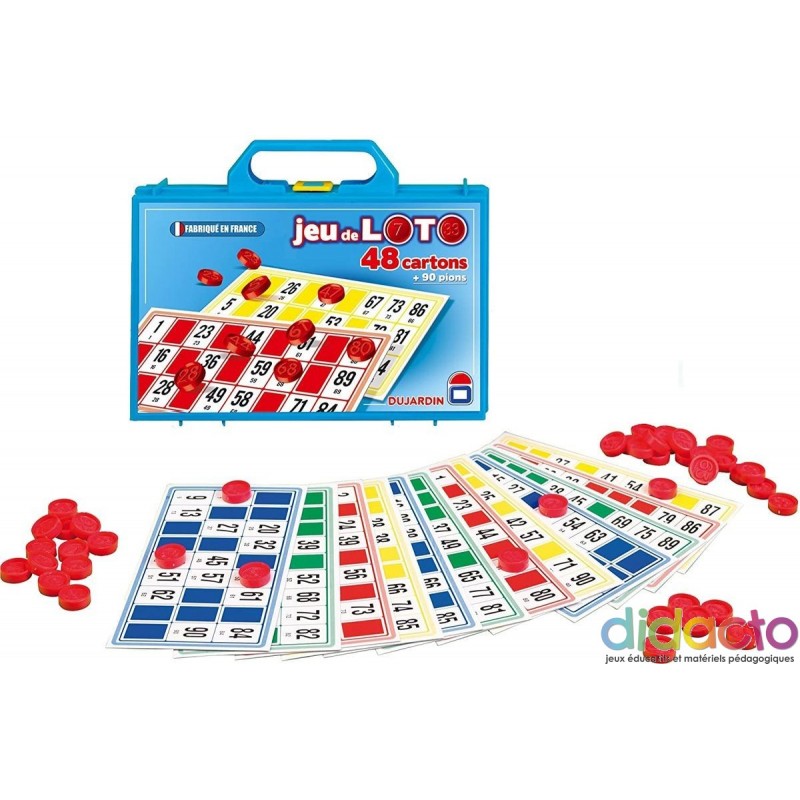 Bashtastic 504 Cartons Loto Troquelés – Cartes Bingo Réutilisables Numérotées, 3 Billets Séparables, Grammage 240g, Jeu Loto Bingo Famille & Associations