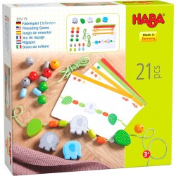 HABA Jeu educatif Jeu de formes et couleurs 2 ans et plus 306292 Puzzle en bois Le carré des animaux 