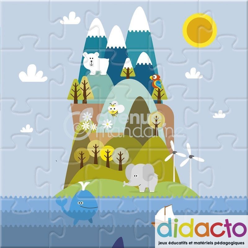 Coffret de 4 jeux pour sensibiliser les enfants aux gestes écologiques simples à adopter au quotidien pour préserver la planète.
