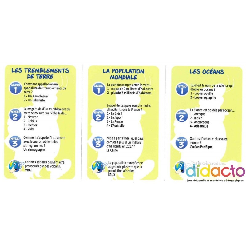 Jeu de avec 300 questions sur le thème de l'environnement, basé sur la série Il était Jeu de avec 300 questions sur le thème de l'environnement, basé sur la série Il était