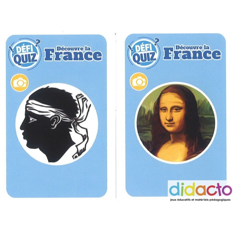 Défi quiz - Découvre la France - Jeu de devinettes avec plus de 380 questions sur la France.