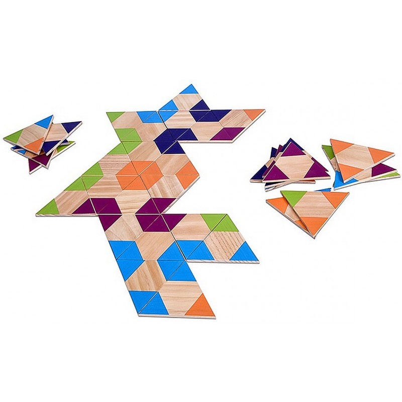 Dominos Triangle BS Toys Magnifique jeu de dominos en bois, pour