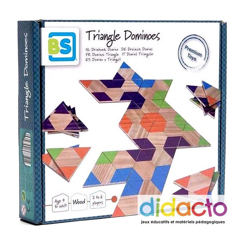 Dominos Triangle BS Toys Magnifique jeu de dominos en bois, pour