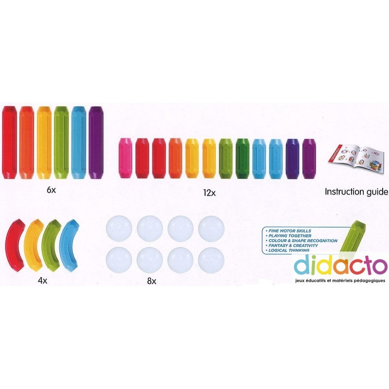 SmartMax Start Plus – 30 Pièces De Construction Magnétique – Bâtonnets Et Boules – Jouet éducatif Dès 1 An – Compatible Avec Toute La Gamme