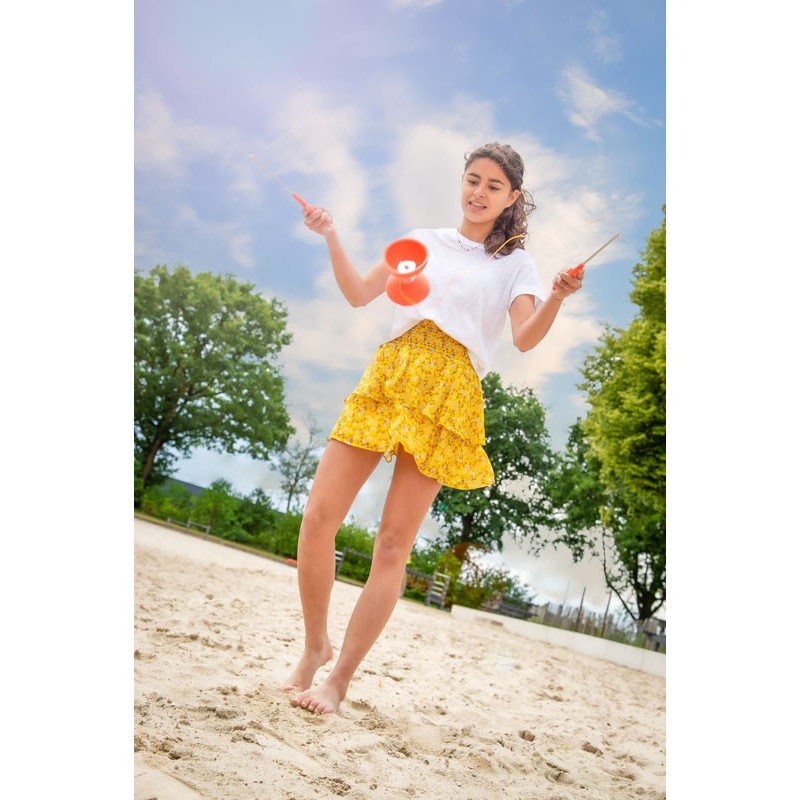 Diabolo big + baguettes en bois + livret - orange pour les clubs et collectivités | Decathlon Pro