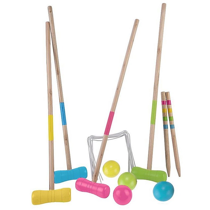 JOUET ANCIEN EN bois: Jeu de croquet miniature de table, salon EUR 38