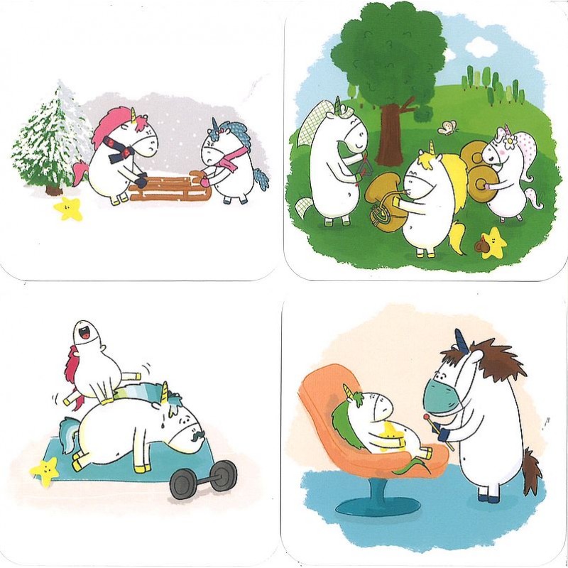 Jeu de coopération avec Gaston, la célèbre licorne dont la couleur de la crinière change en fonction de ses émotions!