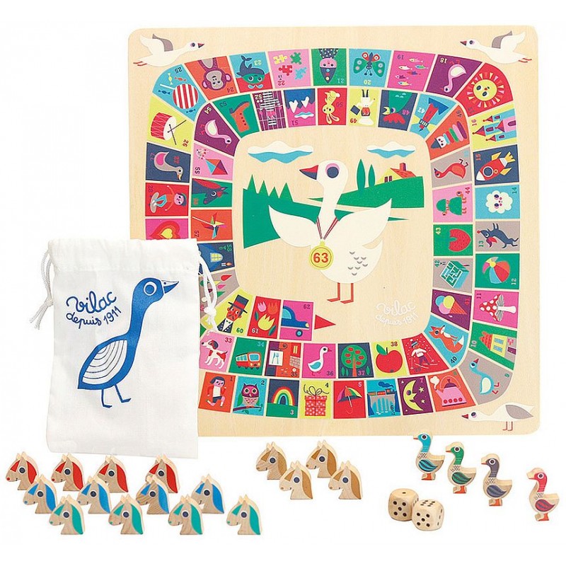 Coffret Di Giochi Dada-Oie Ingela P. Arrhenius - Vilac - Gioco Dell'Oca E Altri Attività - Multicolore