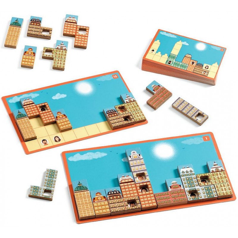 Jeu de logique pour construire les gratte-ciels de la ville pour les architectes en herbe!