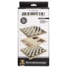 Coffret dames, échecs, backgammon