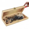 Coffret dames, échecs, backgammon