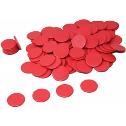 Set de 100 jetons rouges