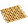 Carré de 100 perles dorées Montessori