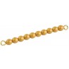 Barre de 10 perles dorées Montessori