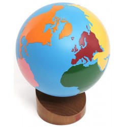 Globe des continents
