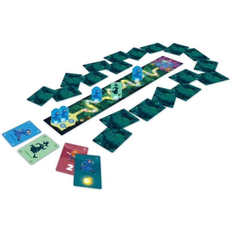 Jeu de parcours coopératif pour que les apprentis rejoignent  la mine de Jasper avant les sorcières!