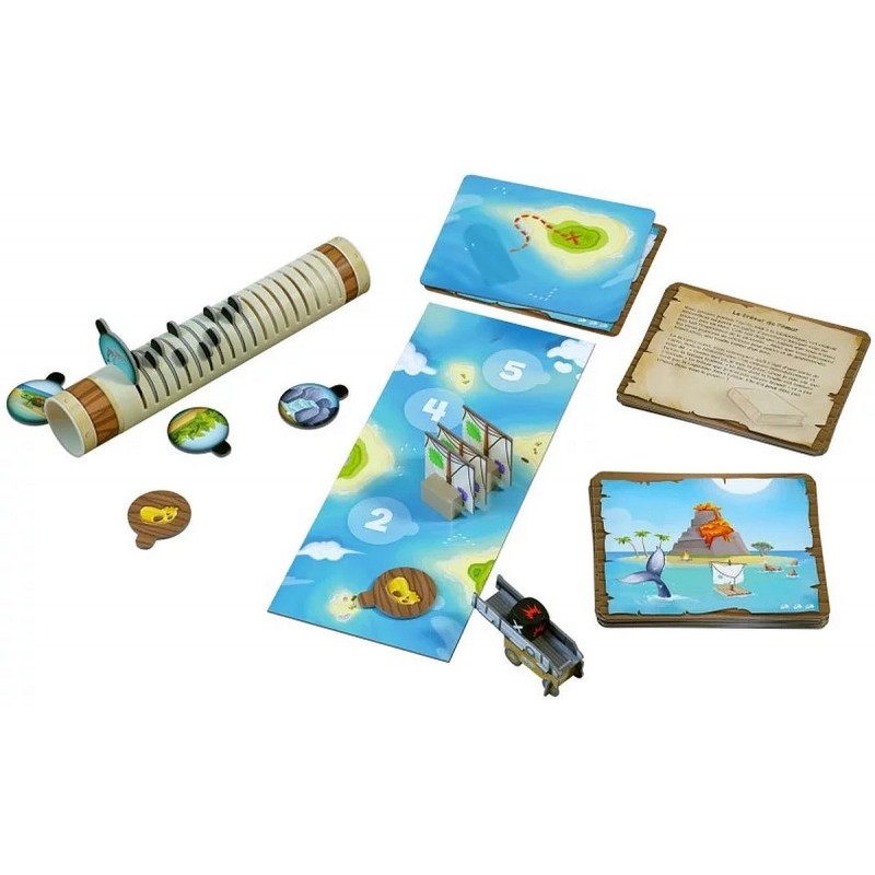 Jeu d'aventure coopératif pour atteindre l'île aux trésors malgré les pirates qui rôdent!